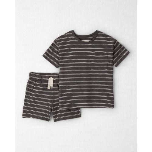 Toddler 2-Piece Top & Short Set Made with Organic Cotton in Stripes - Little Planet | Carter's