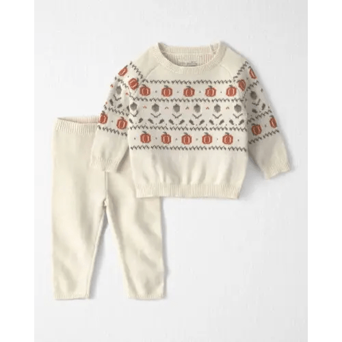 Baby 2-Piece Organic Cotton Sweater Knit Top & Pant Set - Little Planet | Carter's
