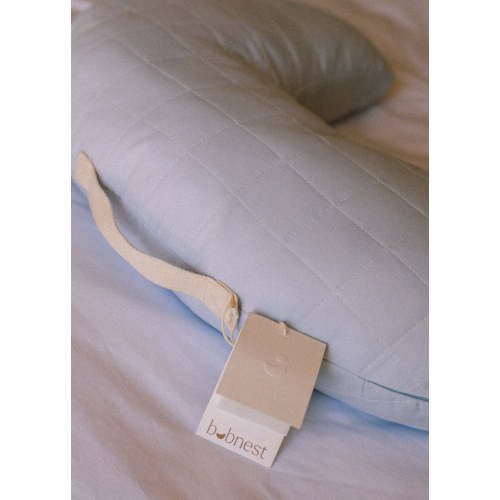 Feeding Pillow in Mist – Soft Organic Cotton – Bubnest Australia