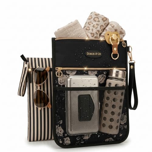Premium Wet Dry Diaper Clutch – Structured Waterproof Baby Organizer with Wrist Strap + Matching Washable Wet Bag