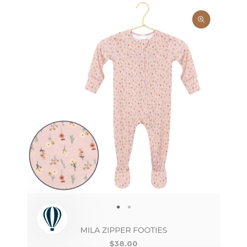 Mila Zipper Footies
