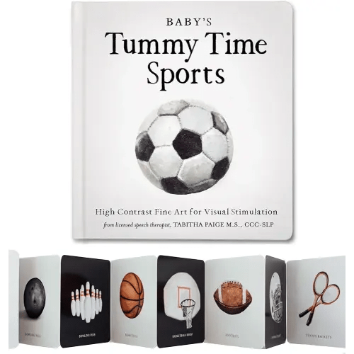 Baby's Tummy Time Sports: High-Contrast Fine Art for Visual Stimulation (Tabitha Paige Children's Book Series)