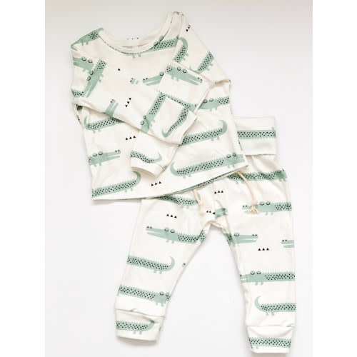 gender neutral baby clothing / organic kids clothes / baby clothes / coming home outfit / toddler clothing / organic baby / alligator pants