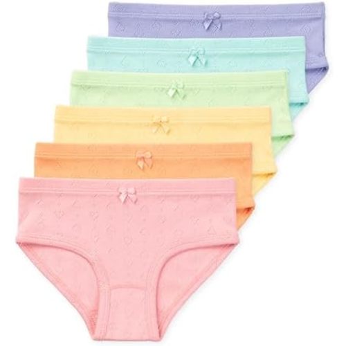 Lucky & Me Erica Girls GOTS, Organic Cotton Bikinis, 6 Pack