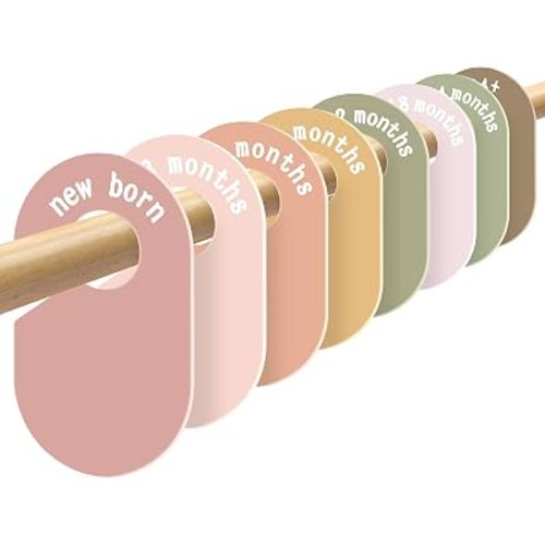 Baby Size Clothes Divider for Closet 8PCS Nursery Baby Clothes Organizer