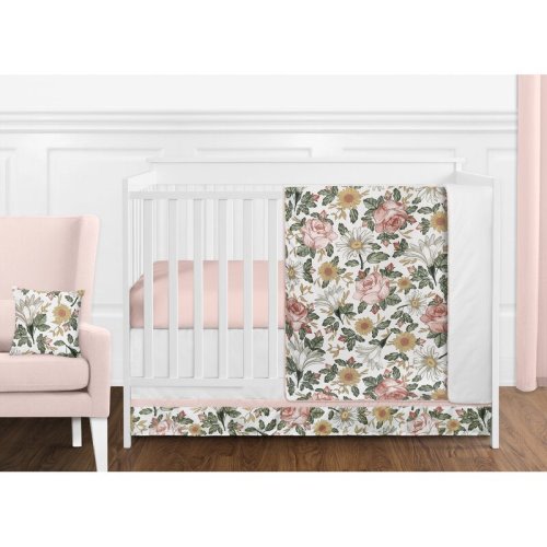 Sweet Jojo Designs Vintage Floral 11 Piece Crib Bedding Set & Reviews | Wayfair