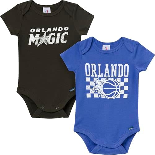 Gerber Baby NBA Boys & Girls 2-Pack Short Sleeve Onesie Bodysuits