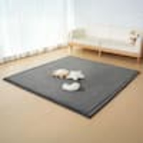 ABORON Baby Play Mat for Floor 60 in. x 70 in. Memory Foam Padded Play Mats Soft Velvet Infants Toddler Carpet Pad I16000238-GY-SHD02