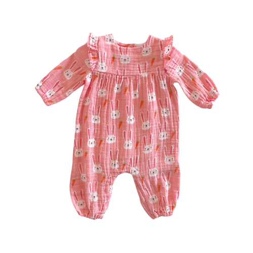 Ruffle Sleeve Romper, Sister Bunny