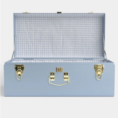 Petite Trunk - Light Blue - Picnic in Blue / No Embroidery