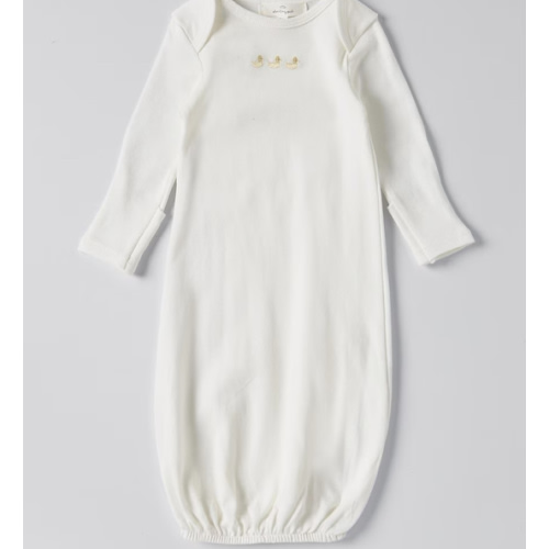 Starting Out Baby Round Neck Long Sleeve Duck Embroidered Gown | Dillard's