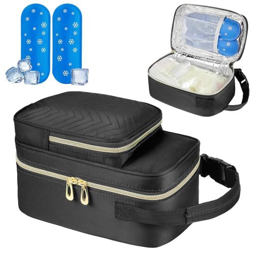 Breastmilk Cooler Travel Bag with Ice Pack