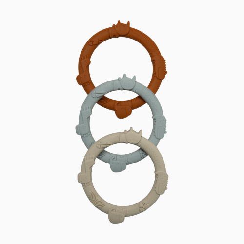 Loulou Lollipop Wild Teething Ring Set - Ginger Honey