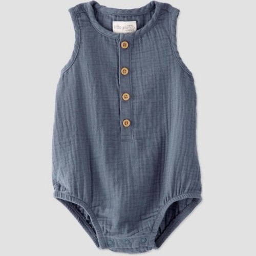 Little Planet by Carter's Organic Baby Gauze Bubble Jumpsuit, Color: Blue, Size: 3M