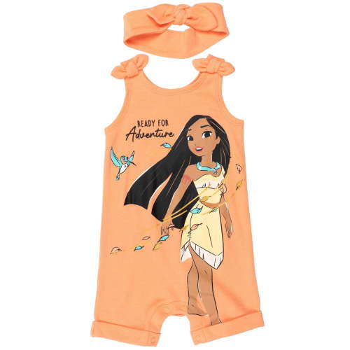 Disney Princess Pocahontas Newborn Baby Girls Romper and Headband Newborn to Toddler