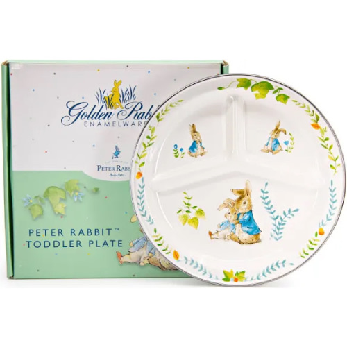 Golden Rabbit - Spring Leaves Toddler Plate
