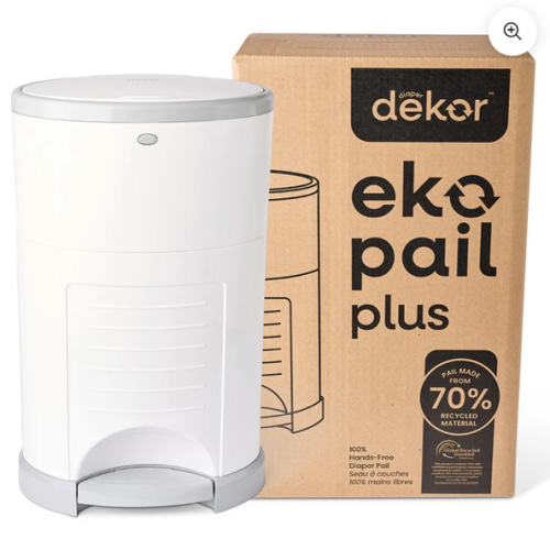 Dekor Eko Plus Hands-Free Diaper Pail | Odor-Controlled, Eco-Friendly Solution