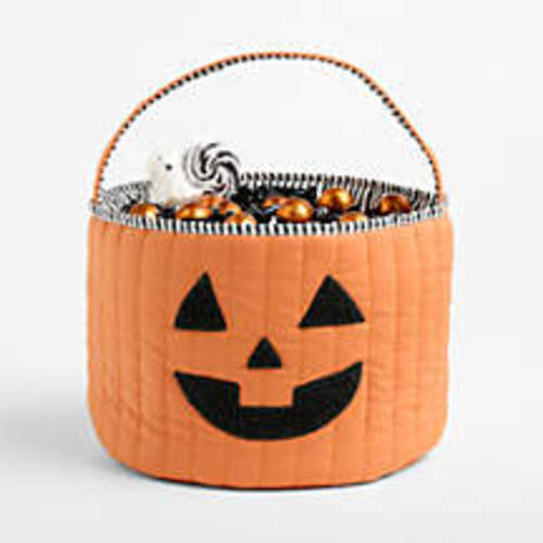 Quilted Pumpkin Kids Halloween Treat Bag