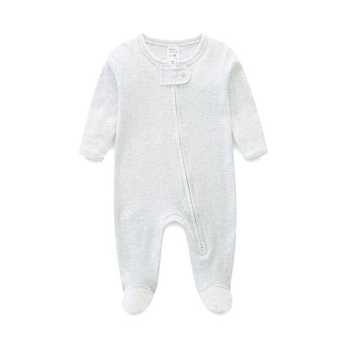 Babymine Baby Girl Boy Zipper Sleepers Clothes,Cotton Toddler Pajamas,Cute Onesie Outfits Newborn Footies