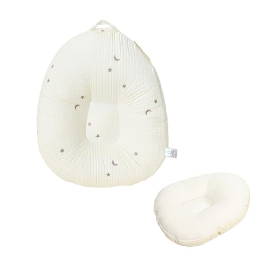 CAMZ Double Sided Floor Sleeper Pillow with Cotton Cover Breathable Summer Mesh Skin Friendly Lounger Pillow Multifunctional (A)
