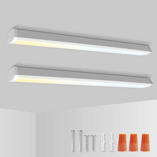 Alusso LED Wraparound Light 4000lm, 4FT 40W 3CCT 3000K/4000K/5000K Adjustable, Hardwire LED Shop Lamps, for Kitchen, Garage, Office, Hallway, 2Pack