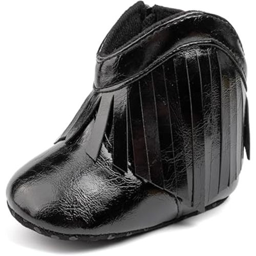 Infant Unisex Warm Fur Lining Soft Boots Baby Winter Ankle Non-Slip Rubber Texture Sole Toddler Winter Snow Crib Shoes