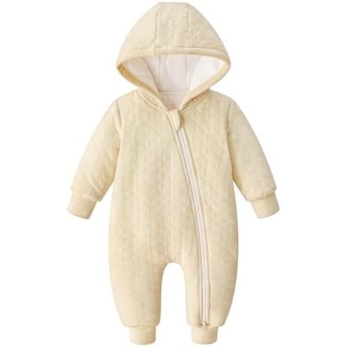 Baby Snowsuit Cotton Baby Winter Clothes for Boys Girls Long Sleeve Hooded Romper Newborn Jumpsuit Outfits