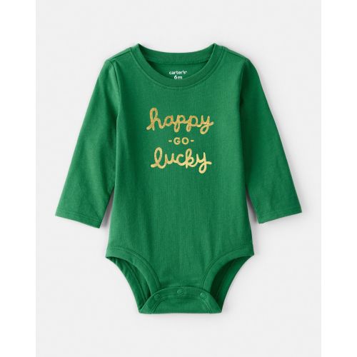 Baby St.Patrick's Day Long-Sleeve Graphic Bodysuit - Green | Carter's