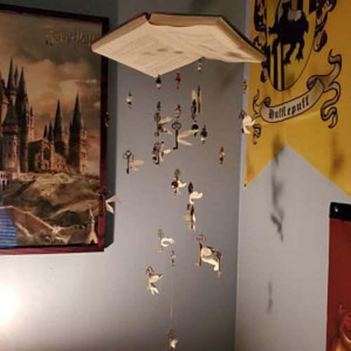 Harry Potter Flying Key Book Mobile / Wall Hanging / Gift / Nursery / Baby / Boy / Girl / Office / Reading Nook / Bedroom / Custom
,
Deluxe Open Book
,
Custom Azkaban