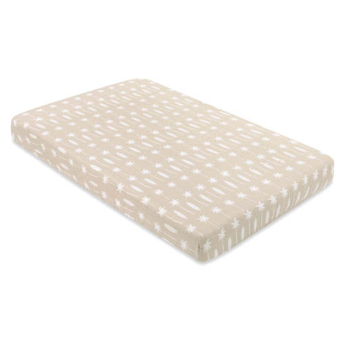 Mini Crib Sheet In GOTS Certified Organic Muslin Cotton - Beach Bum