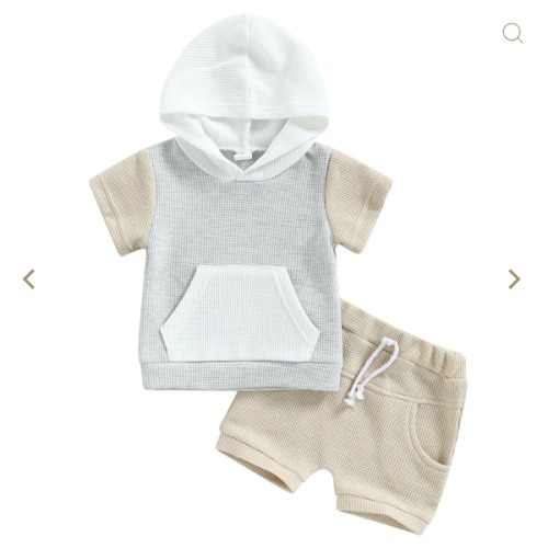 Waffle Knit Hoodie Set