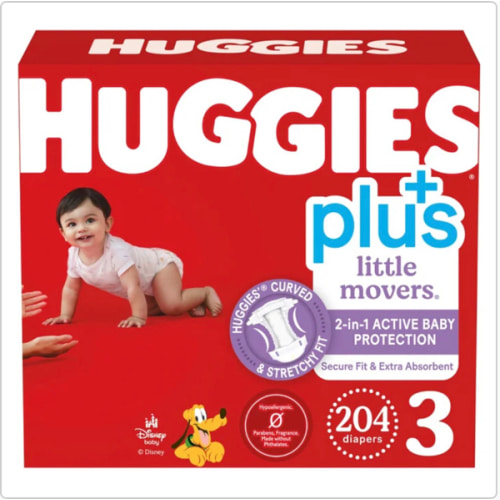 Huggies Plus Diapers Size 3, 204-count | Costco