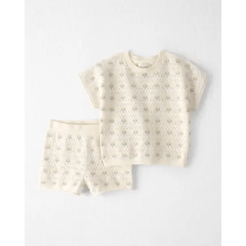 Toddler Girl Organic Cotton Sweater Knit Set in Honey Floral Print - Little Planet | Carter's
