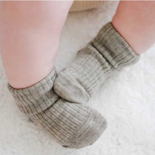 Wool Socks, Baby and Toddler, Brown-Gray & White