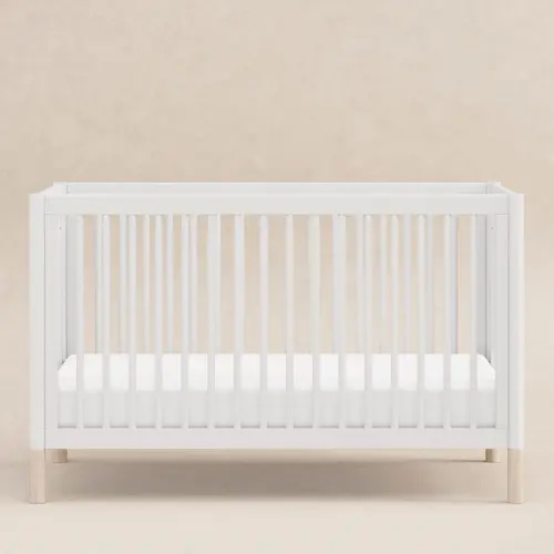 Babyletto Gelato 4-in-1 Convertible Crib with Toddler Bed Conversion Kit - White/Washed Natural