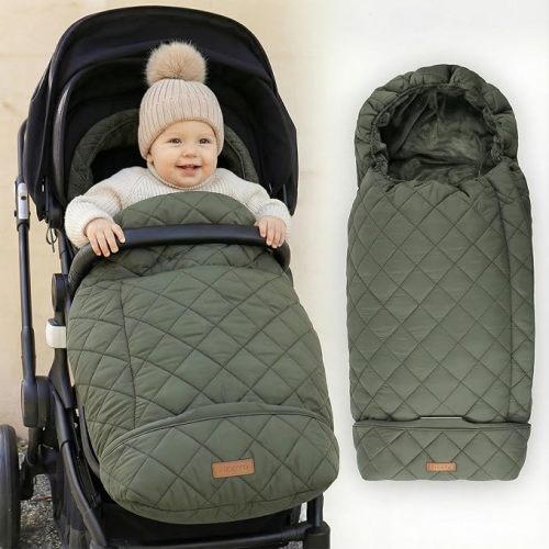 Warm and Cozy Winter Stroller Cover for Baby - Waterproof Bunting Bag with Soft Fleece Lining and Universal Fit for Strollers - Protective Footmuff Blanket for Ultimate Comfort in Wind, Rain & Snow
