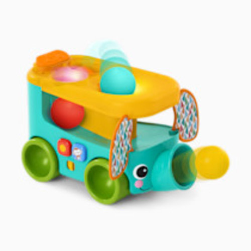 Bright Starts Pop & Roll Safari Bus Ball Play Toy - Elephant