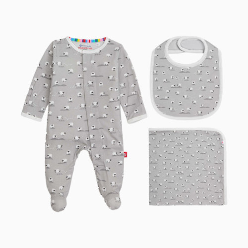 Magnetic Me Modal Magnetic 3 Piece Gift Set - Ba Ba Baby Grey, Newborn