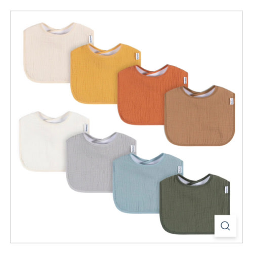 8-Pack Baby Neutral Warm Shades Muslin Drooling Bibs – Gerber Childrenswear