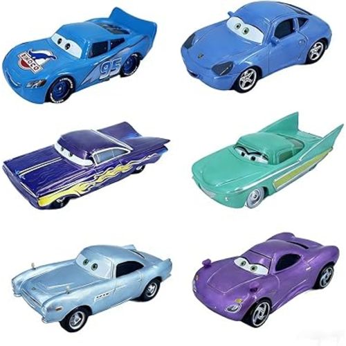 6PCS Toy Car Set 1:55 Metal Die Casting Model Vehicles Car with Portable Mini Size for Ages 3 and up Boy Girl Toy, in Bulk (6PCS Blue)