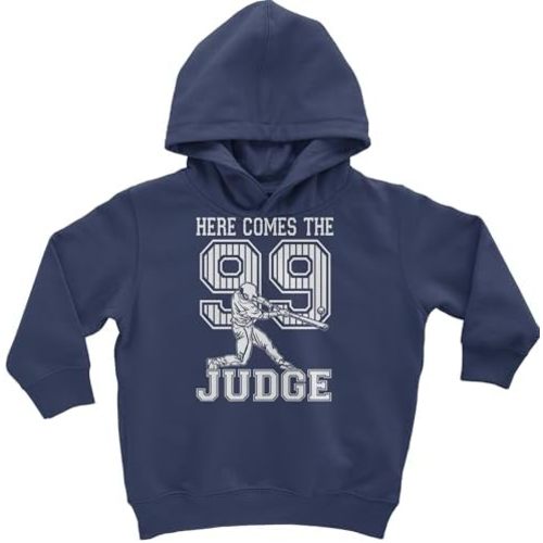 Here Comes The Judge 99 NY Baseball Toddler-Sized Hoodie, Soft Fleece, Adorable