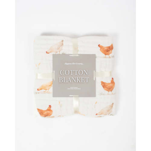Classic Chicken Cotton Baby Blanket – American Farm Company
