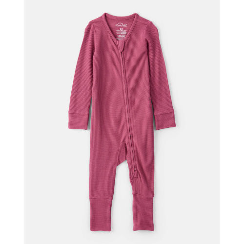 Baby Girl PurelySoft Long-Sleeve Sleep & Play Pajamas - Burgundy - Carter's | Carter's