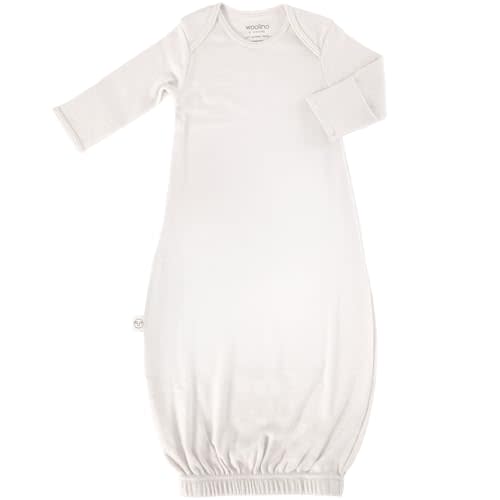 Woolino Infant Nightgown - 100% Superfine Merino Wool Baby Gowns - Newborn Sleeper Gown for Boy & Girl