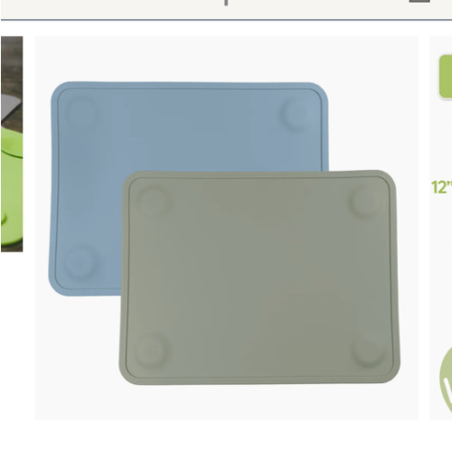 WeeSprout | Silicone Suction Placemats with Travel Bag | Set of 2