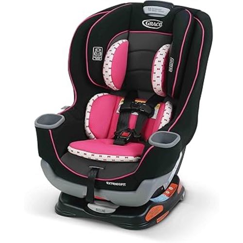Graco Extend2Fit Kenzie, 2-in-1 Convertible Car Seat for Infants to Toddlers with Advanced Safety Features