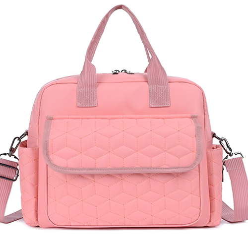 TELOLY Diaper Bag,Smooth Zipping and Unzipping Diaper Bag Backpack,Detachable Hardware Hanging Buckle Baby Diaper Bag,Pink