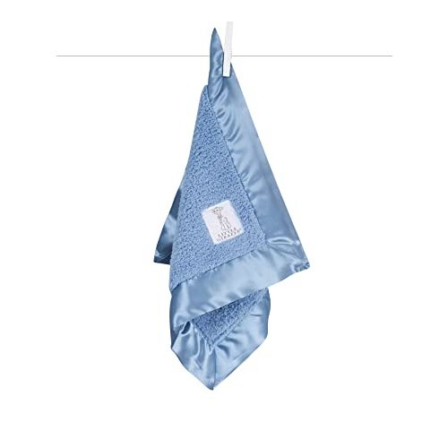 Little Giraffe Baby Blanket - Blanky - Soft Blanket with Satin Trim - Baby Stroller Blanket - Newborn Baby Essentials & Baby Gifts - 17 x 17 - Cornflower