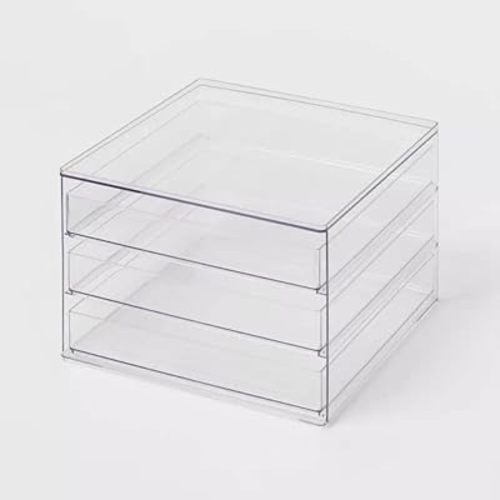 for All Purpose 3 Drawer Storage: Acrylic Utility Bins, Universal Storage