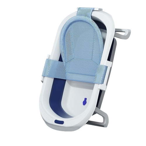 StarZe Folding Baby Bathtub, Intelligent Temperature Design, Ages 0-36 Months(Blue+Net).